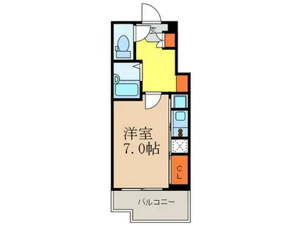 ドゥーエ江坂I(ワンルーム/5階)の間取り写真