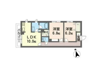 エクラージュ(2LDK/1階)の間取り写真