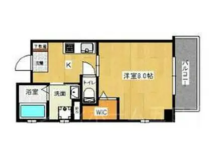 D.SIEL楽々園(1K/2階)の間取り写真