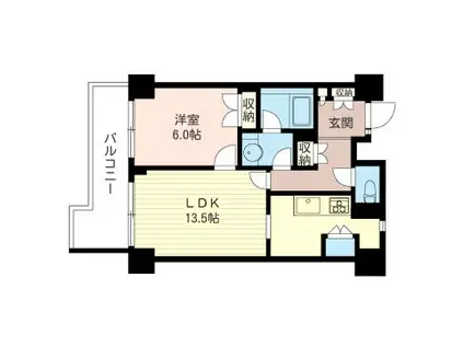 グランドメゾン落合(1LDK/6階)の間取り写真