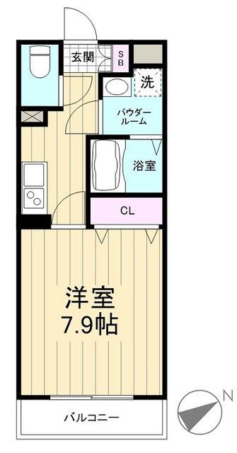 AZEST志村三丁目III(1K/3階)の間取り写真