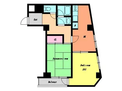 サンパレス西品川(2DK/2階)の間取り写真