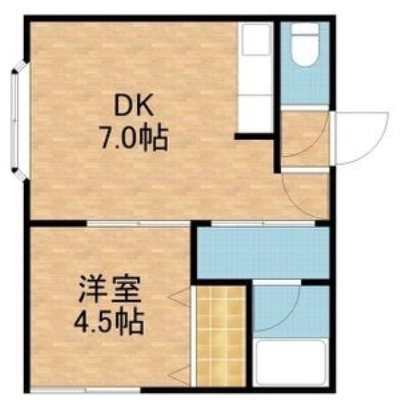 クリエイト栄通(1DK/2階)の間取り写真