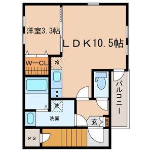 MILLE GRAINES(1LDK/3階)の間取り写真