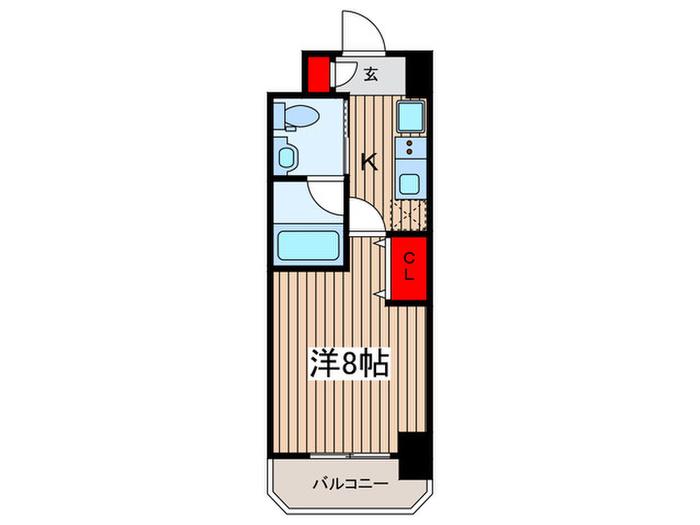 RESIDENCE OMIYA HIKAWASANDO(1K/8階)の間取り写真