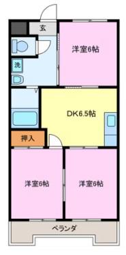 第5ヤマモトビル(2LDK/1階)の間取り写真