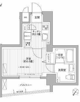 ルヴェール日本橋小伝馬町(1K/5階)の間取り写真