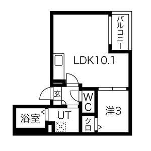 JACK MIYOSHII(1LDK/1階)の間取り写真