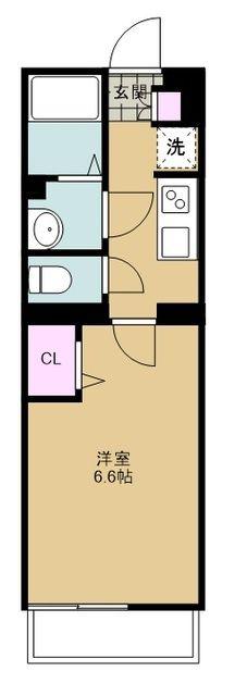 リブリ和光(1K/3階)の間取り写真