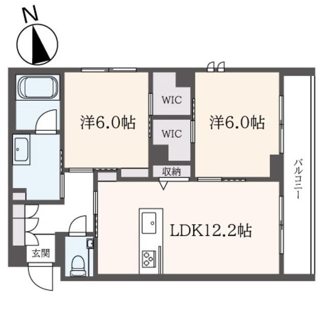 ソル・アネロ(2LDK/2階)の間取り写真