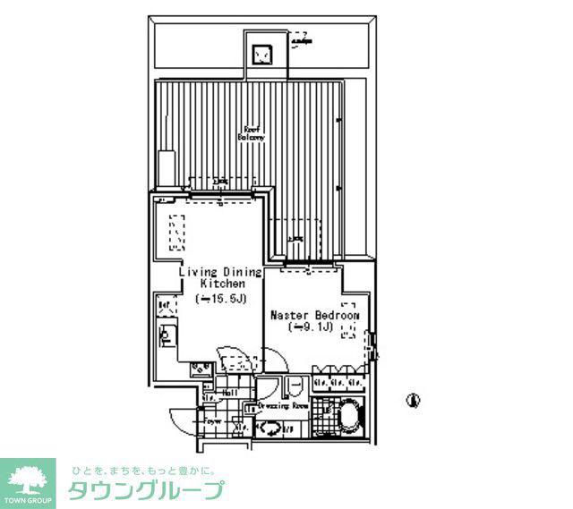 アルティスコート南青山(1LDK/3階)の間取り写真