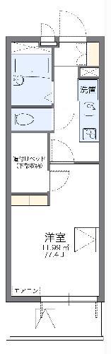 レオパレスブリリアント(1K/2階)の間取り写真