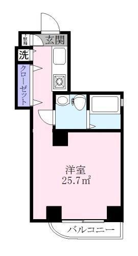 コープリィコート(ワンルーム/4階)の間取り写真