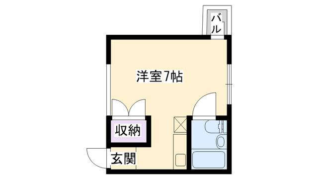ハイツシャルム(1K/4階)の間取り写真