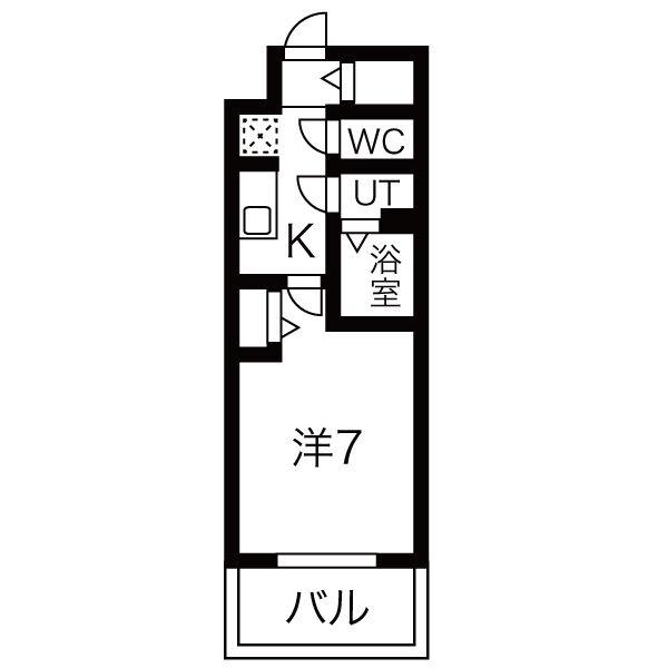 ファステートNAMBA華月(1K/9階)の間取り写真