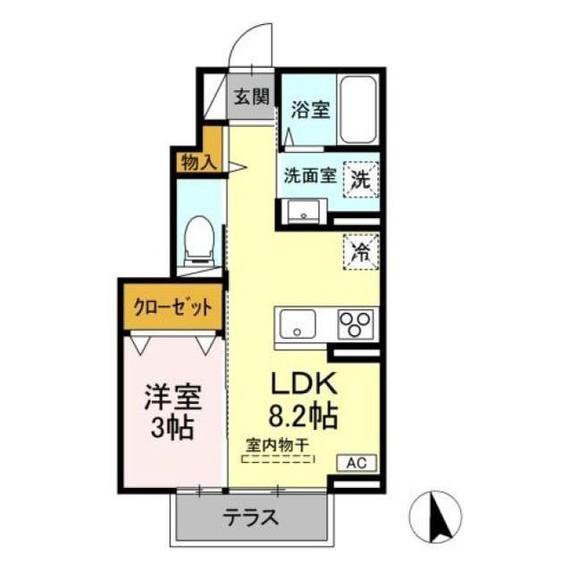 ヴィラ ベアテ(1LDK/1階)の間取り写真