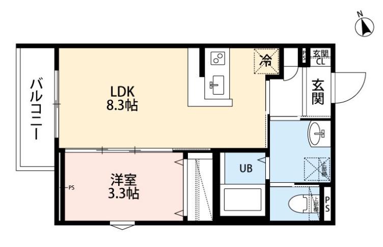 ROBOT HOME 北柏II(1LDK/2階)の間取り写真