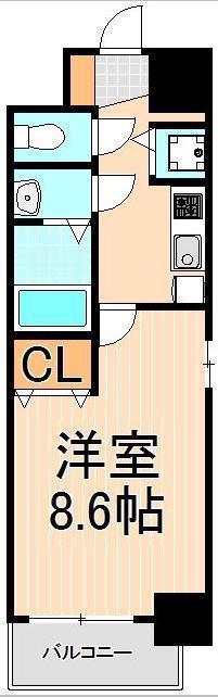 エム スクエア(1K/7階)の間取り写真