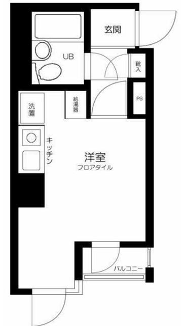 ダイアパレス上野第2(ワンルーム/5階)の間取り写真