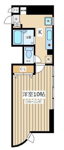 アネックスI(1K/3階)の間取り写真