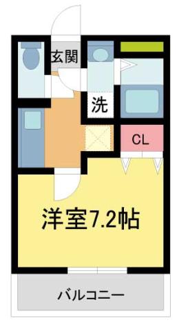 アムール美貴(1K/1階)の間取り写真