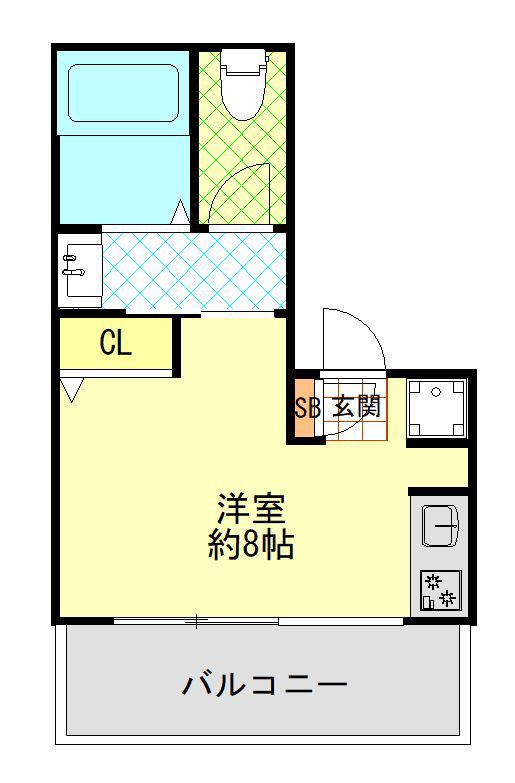 CUBE神田(ワンルーム/4階)の間取り写真