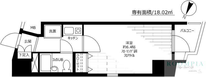 日神パレステージ護国寺(1K/9階)の間取り写真