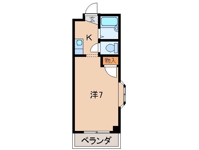 雑賀マンション(1K/1階)の間取り写真