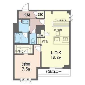 エクラ モーブ(1LDK/1階)の間取り写真