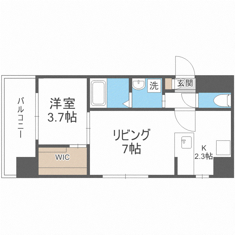MODENA CENTRO(1LDK/10階)の間取り写真