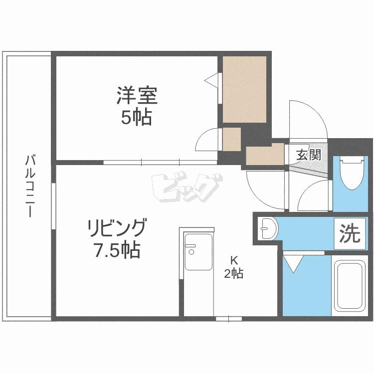 プレミアシティ美園(1LDK/4階)の間取り写真