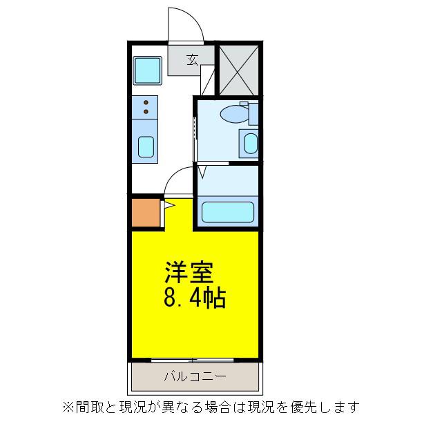 IIDACHO BASE(1K/1階)の間取り写真