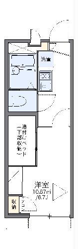 レオパレスBELL NICE(1K/1階)の間取り写真