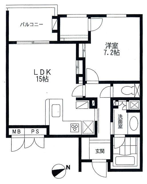 プレステージ野沢(1LDK/2階)の間取り写真