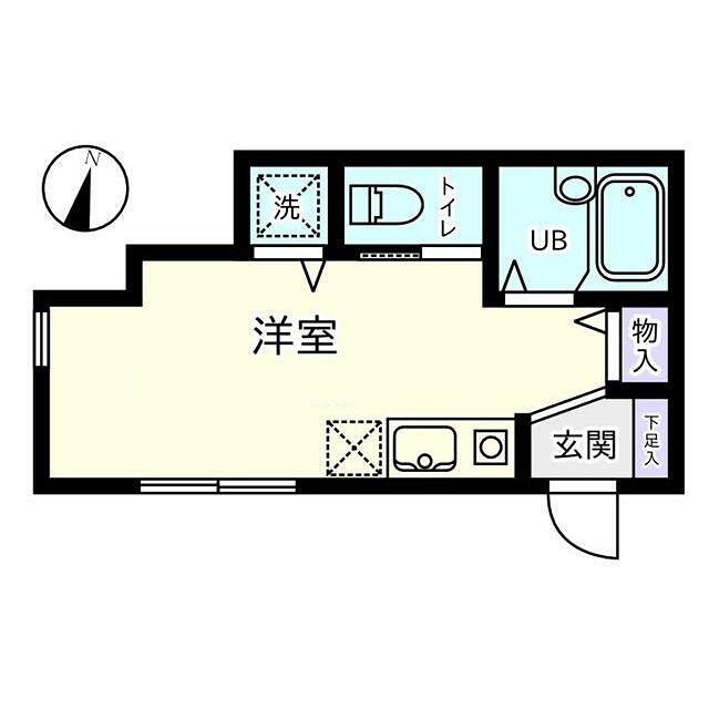 アーベインテラス目黒本町III(ワンルーム/1階)の間取り写真