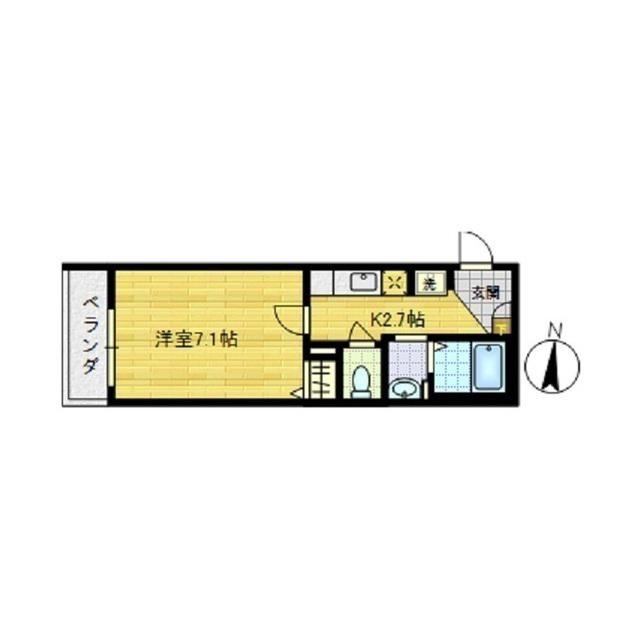 メゾン キャンディ(1K/2階)の間取り写真