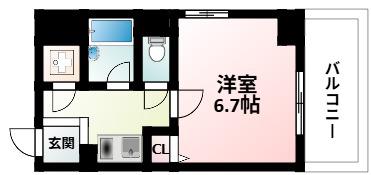 サンイースト江坂(1K/3階)の間取り写真