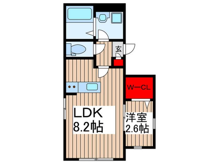 KEIAI RESIDENCE 宮原III(1LDK/2階)の間取り写真