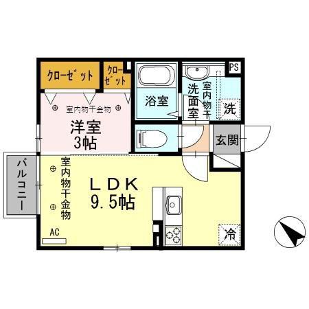 セジュール エナトス(1LDK/2階)の間取り写真
