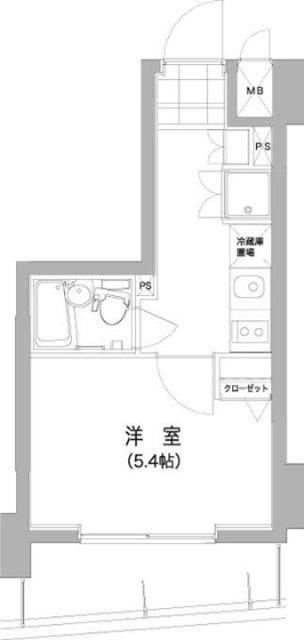 VERONA大井南 LUSSOGRANDE(1K/7階)の間取り写真