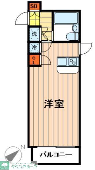 ワコーレ西新井II(ワンルーム/2階)の間取り写真