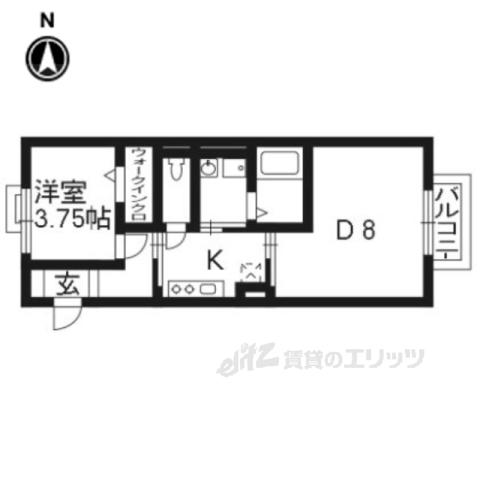 アコード勧修(1LDK/2階)の間取り写真