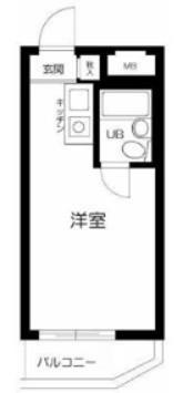 ロータリー祐天寺(ワンルーム/3階)の間取り写真