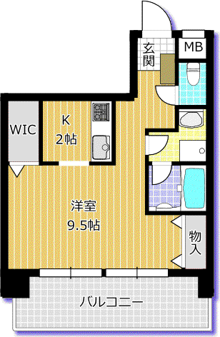 LA FELMO 菊坂(1K/2階)の間取り写真