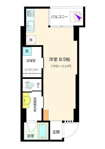 第2吉岡マンション(ワンルーム/2階)の間取り写真