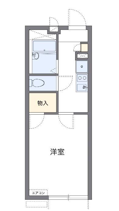 JR横浜線 成瀬駅 徒歩23分 2階建 築16年(1K/1階)の間取り写真