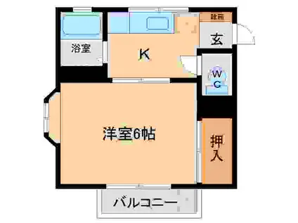パインパレス上飯野(1K/1階)の間取り写真