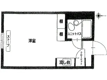 シャンボール札幌(ワンルーム/5階)の間取り写真