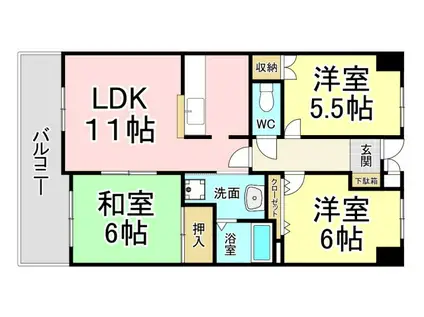 ハーモナイズ361(3LDK/4階)の間取り写真