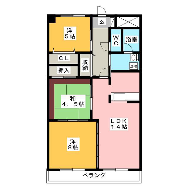 BIO MASAKI(3LDK/8階)の間取り写真